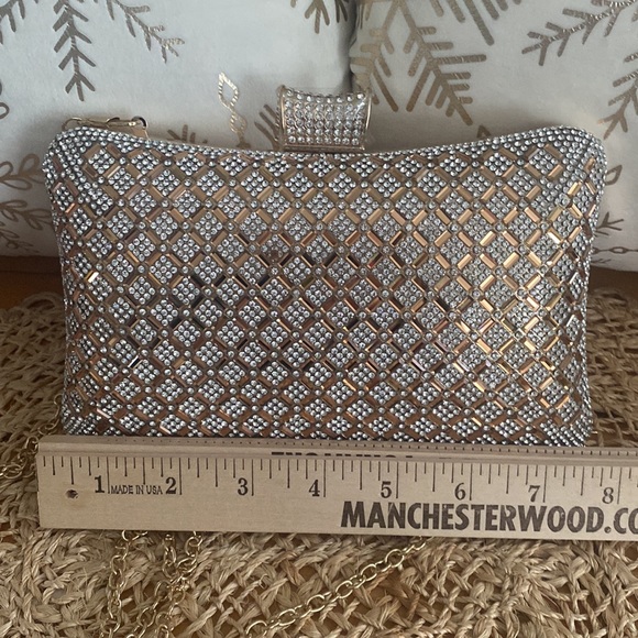 Alessia Gold & Rhinestone Clutch - Picture 12 of 15